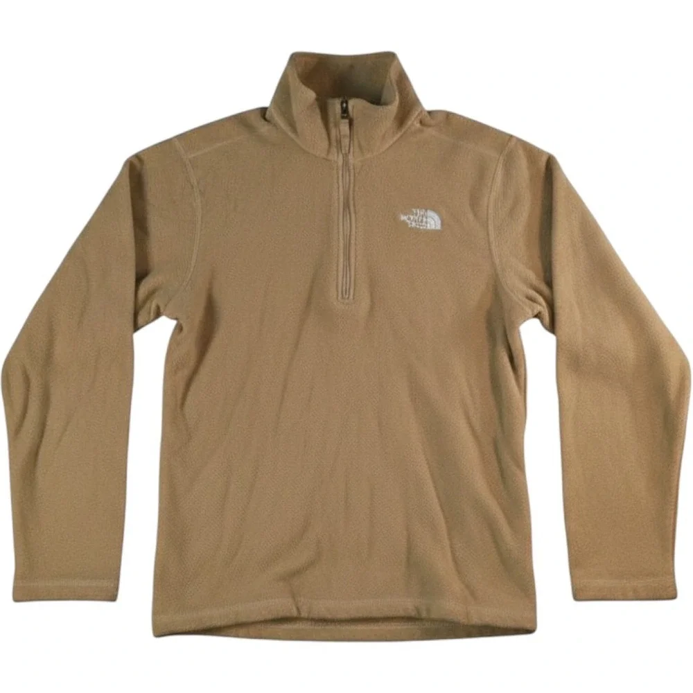 The North Face‎ Mens XL Tan Quarter Zip Fleece Pullover Cap Rock Outdoor Jacket